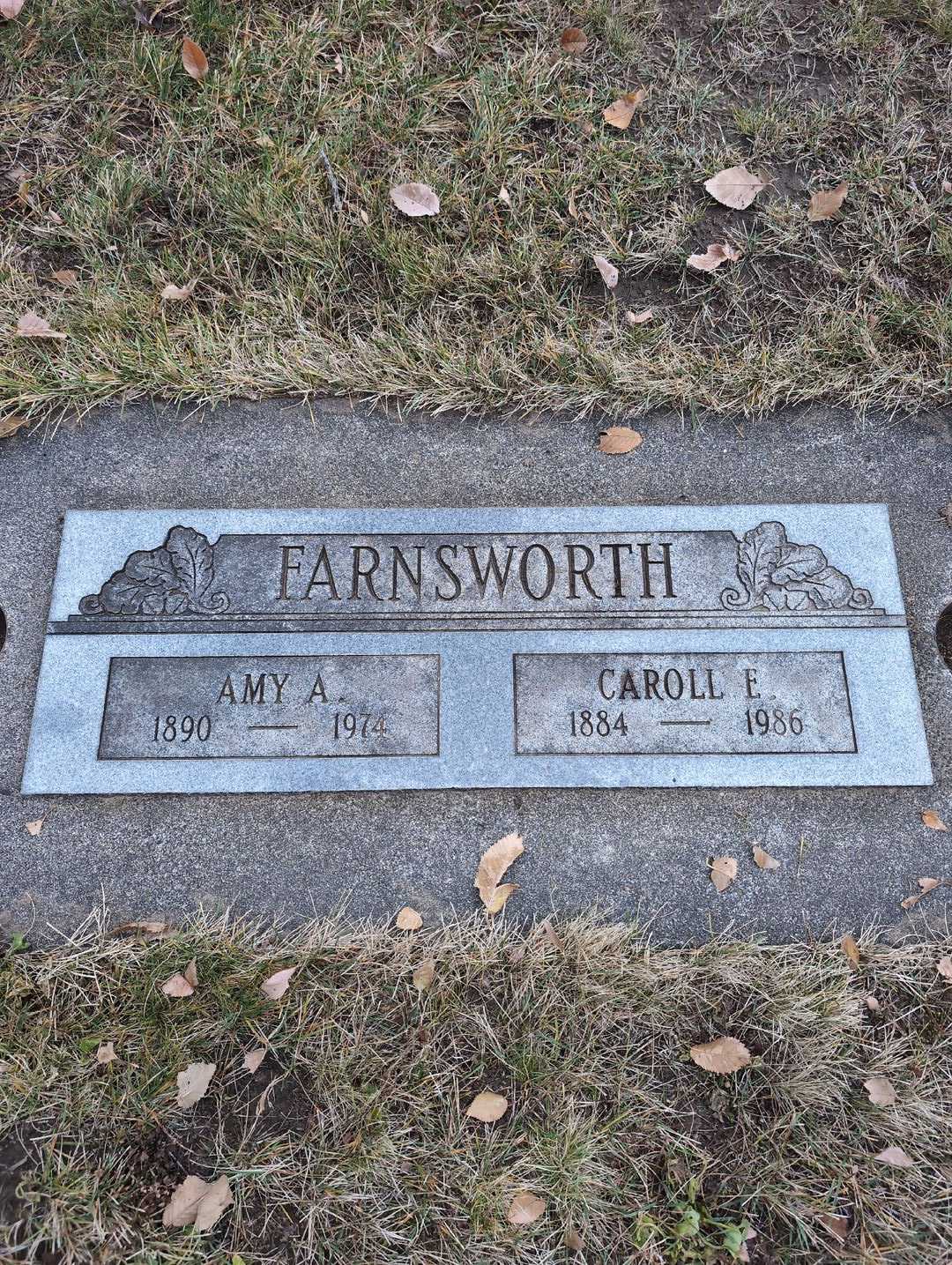 Amy A. Farnsworth's grave. Photo 3