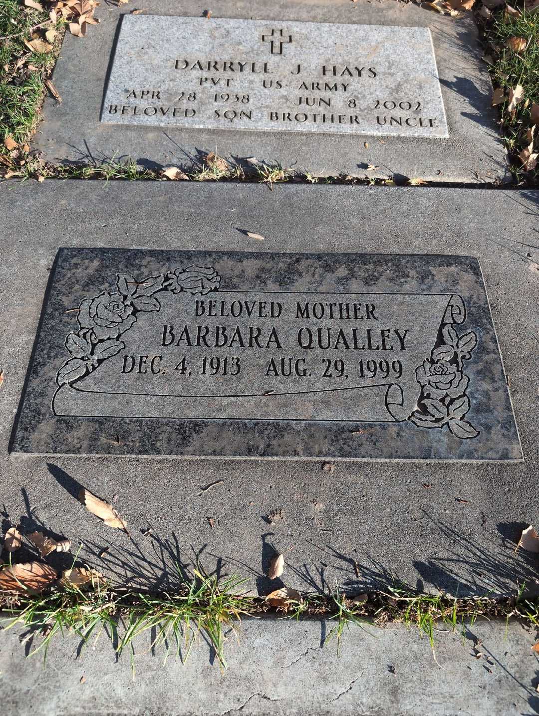 Barbara Qualley's grave. Photo 3