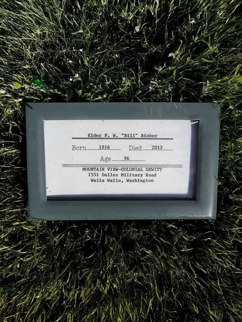 Viola M. Bieber's grave. Photo 3