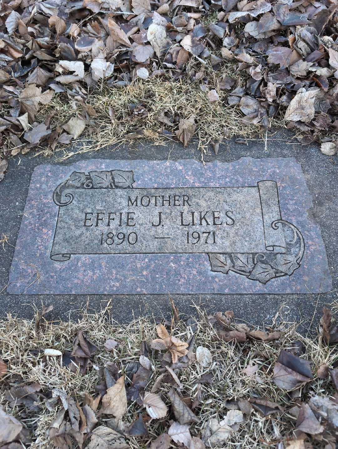 Effie Josephine Likes's grave. Photo 3