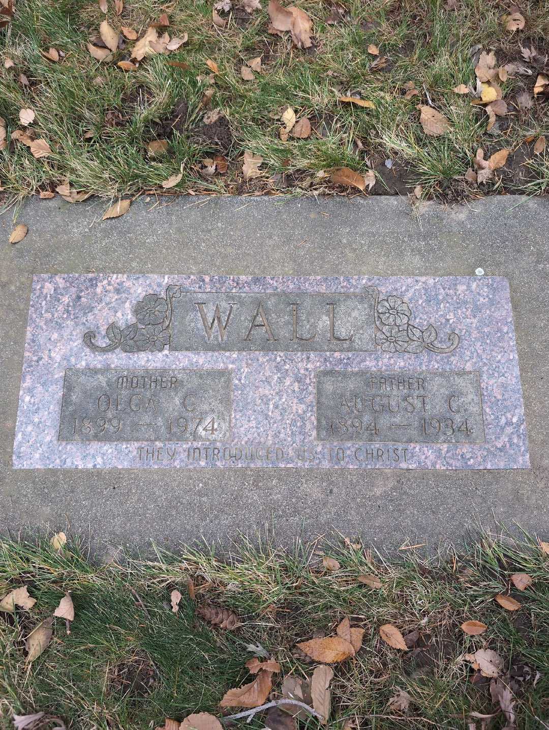 August C. Wall's grave. Photo 3