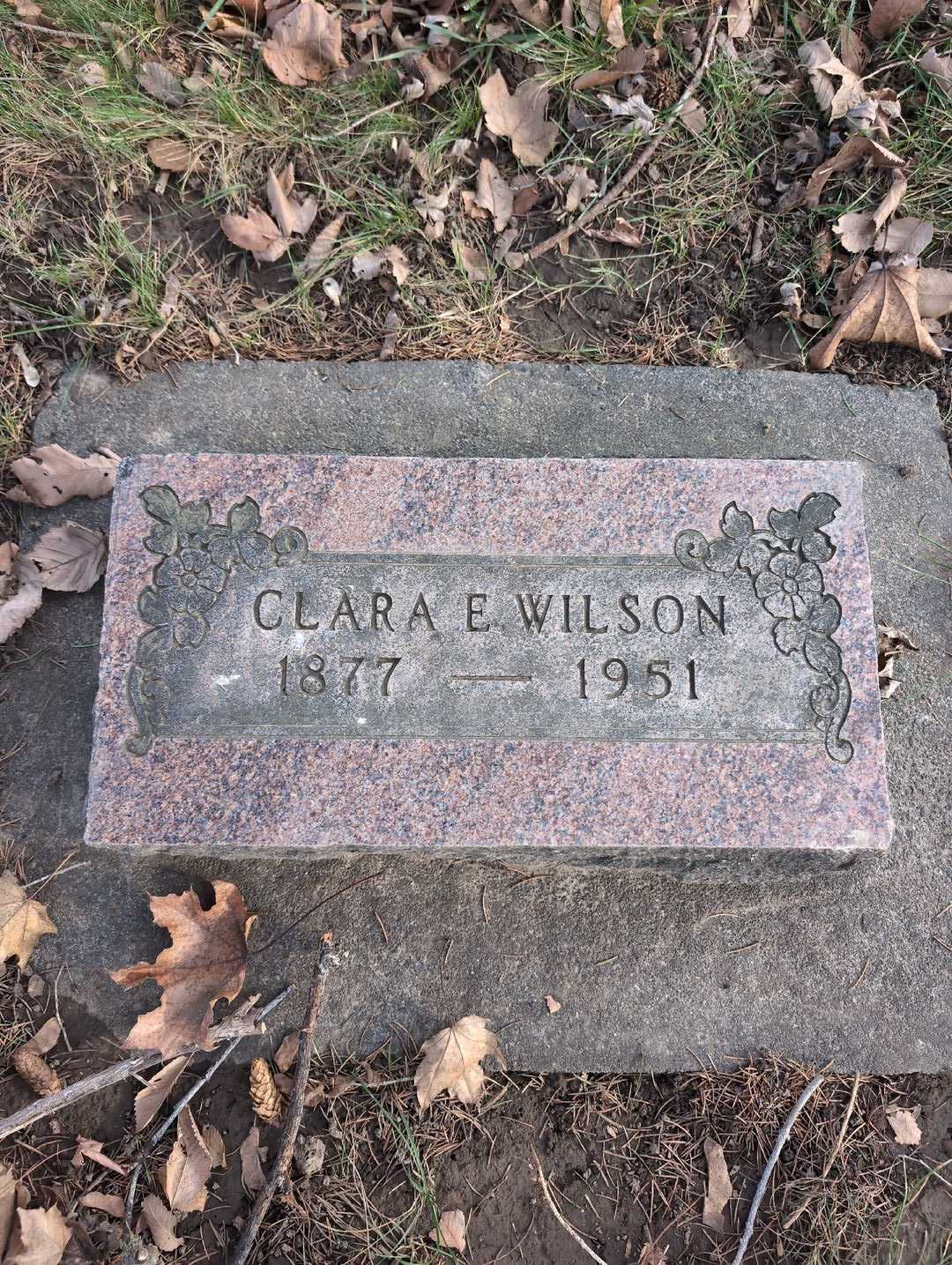 Clara E. Wilson's grave. Photo 3