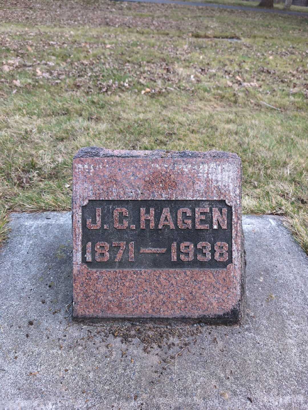 John C. Hagen's grave. Photo 3