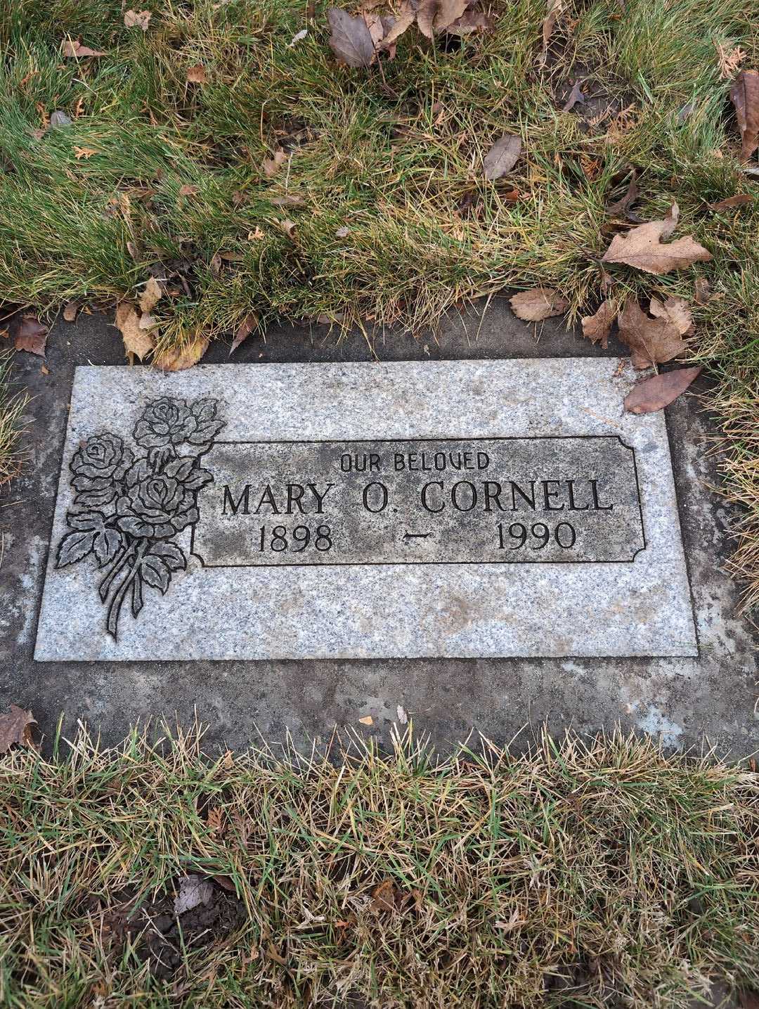 Mary O. Cornell's grave. Photo 3