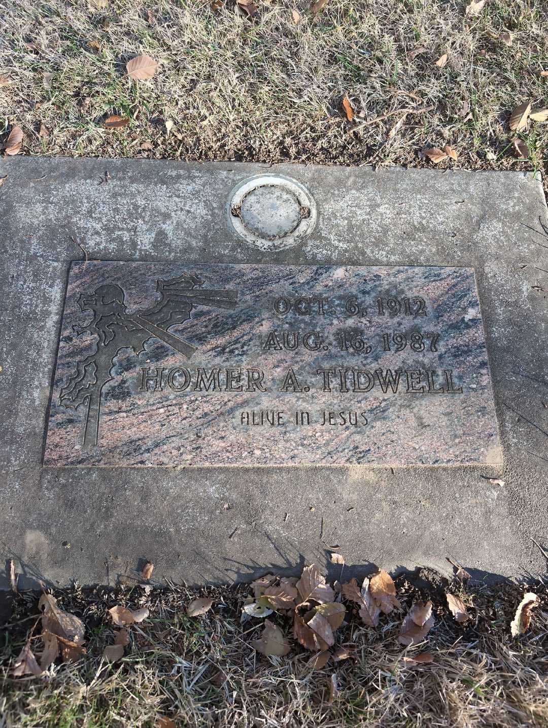 Homer A. Tidwell's grave. Photo 3