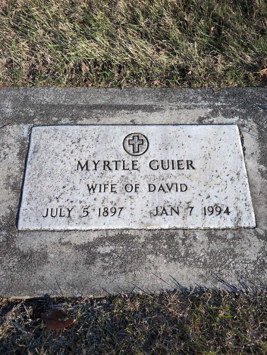 Myrtle Guier's grave. Photo 3