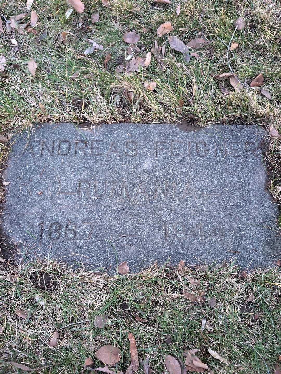 Andreas Feigner's grave. Photo 3