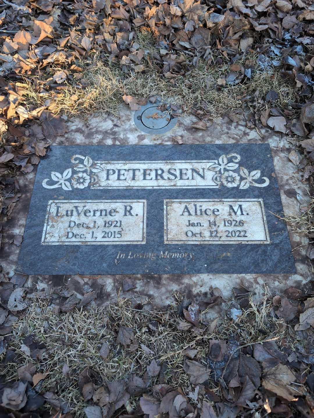 Alice M. Peterson's grave. Photo 3