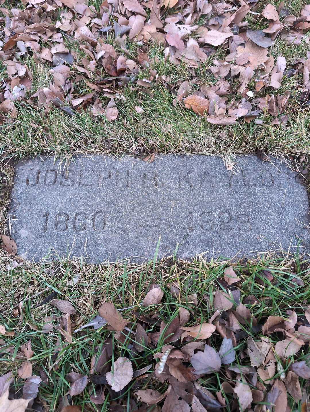 Joseph B. Kaylor's grave. Photo 3