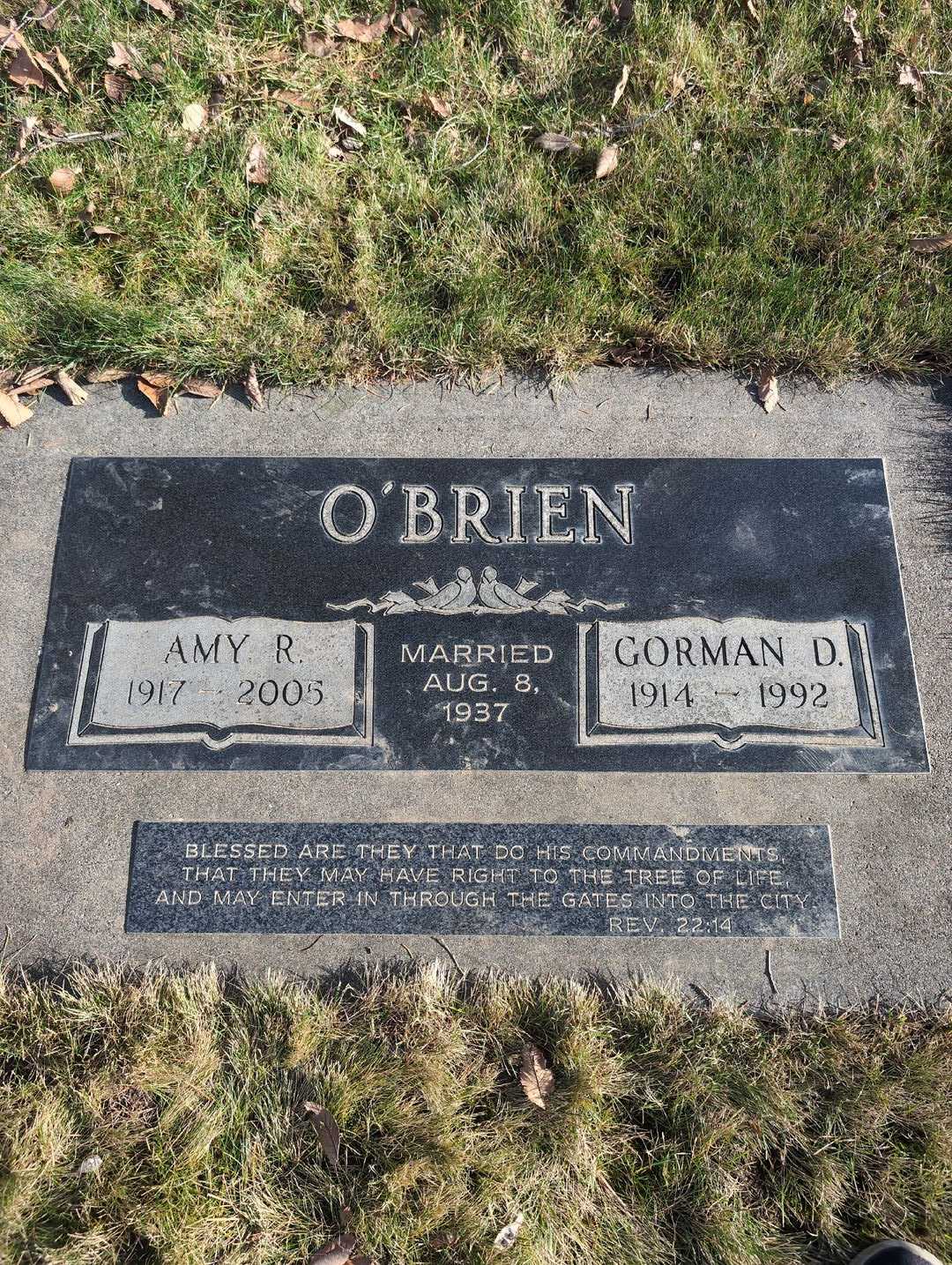 Amy R. O'Brien's grave. Photo 3