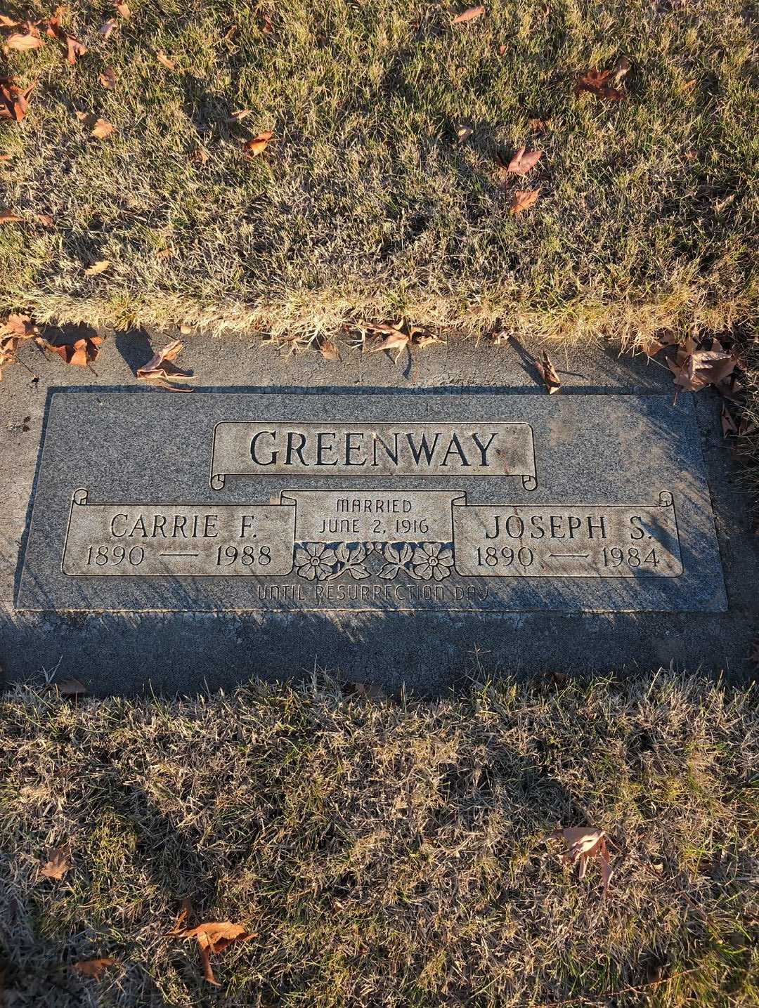 Joseph Stanley Greenway's grave. Photo 3