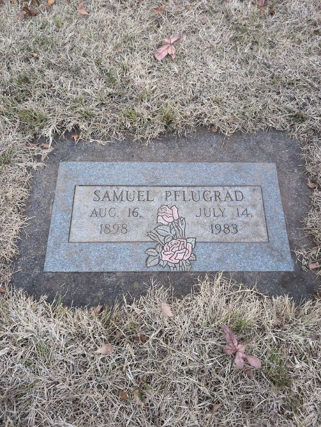Samuel "Sam" Pflugrad's grave. Photo 3