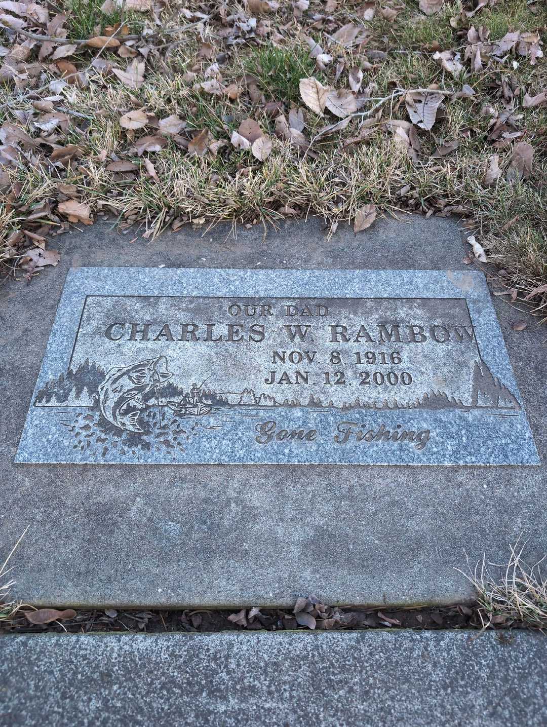 Charles W. Rambow's grave. Photo 3