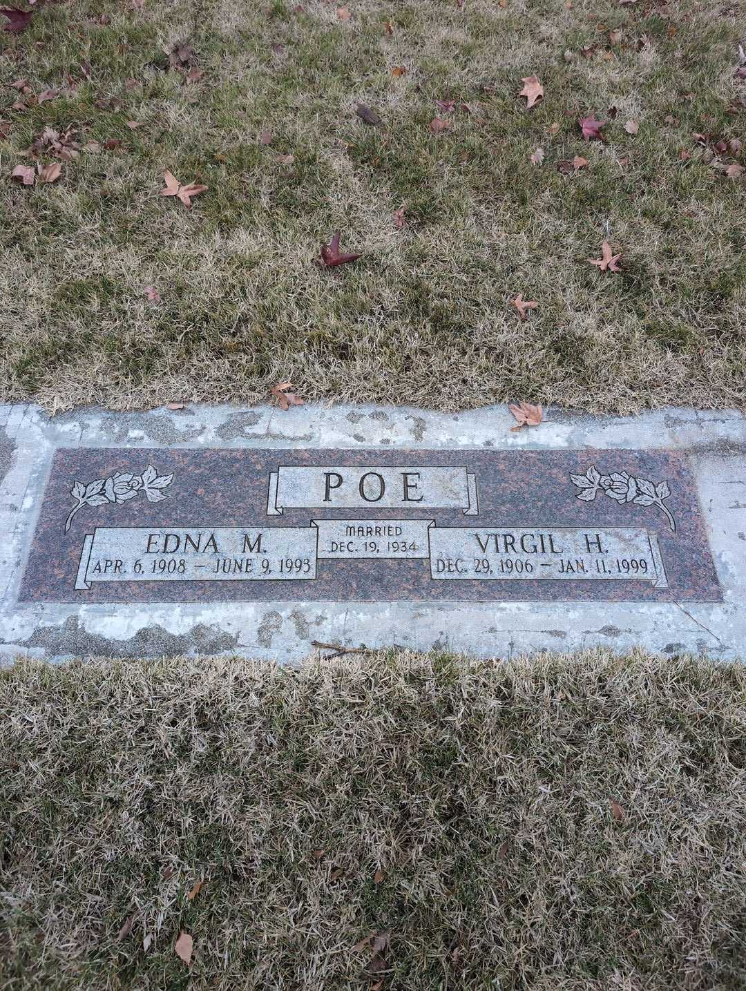 Virgil Hale Poe's grave. Photo 3
