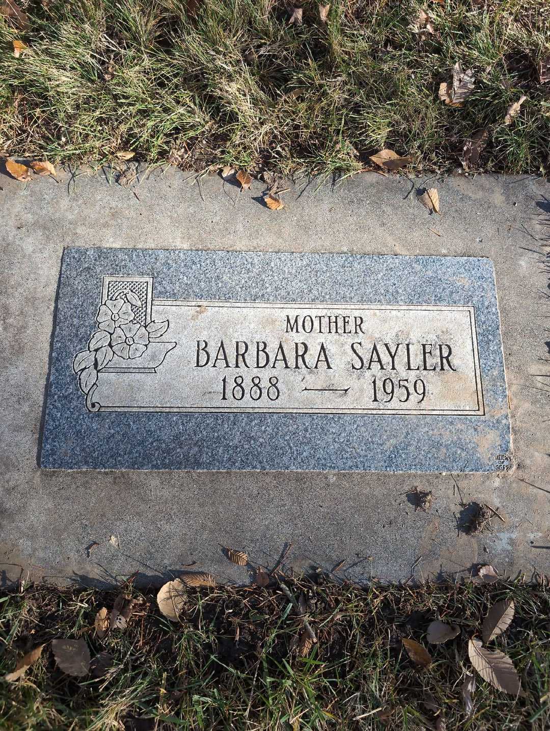 Barbara Sayler's grave. Photo 3