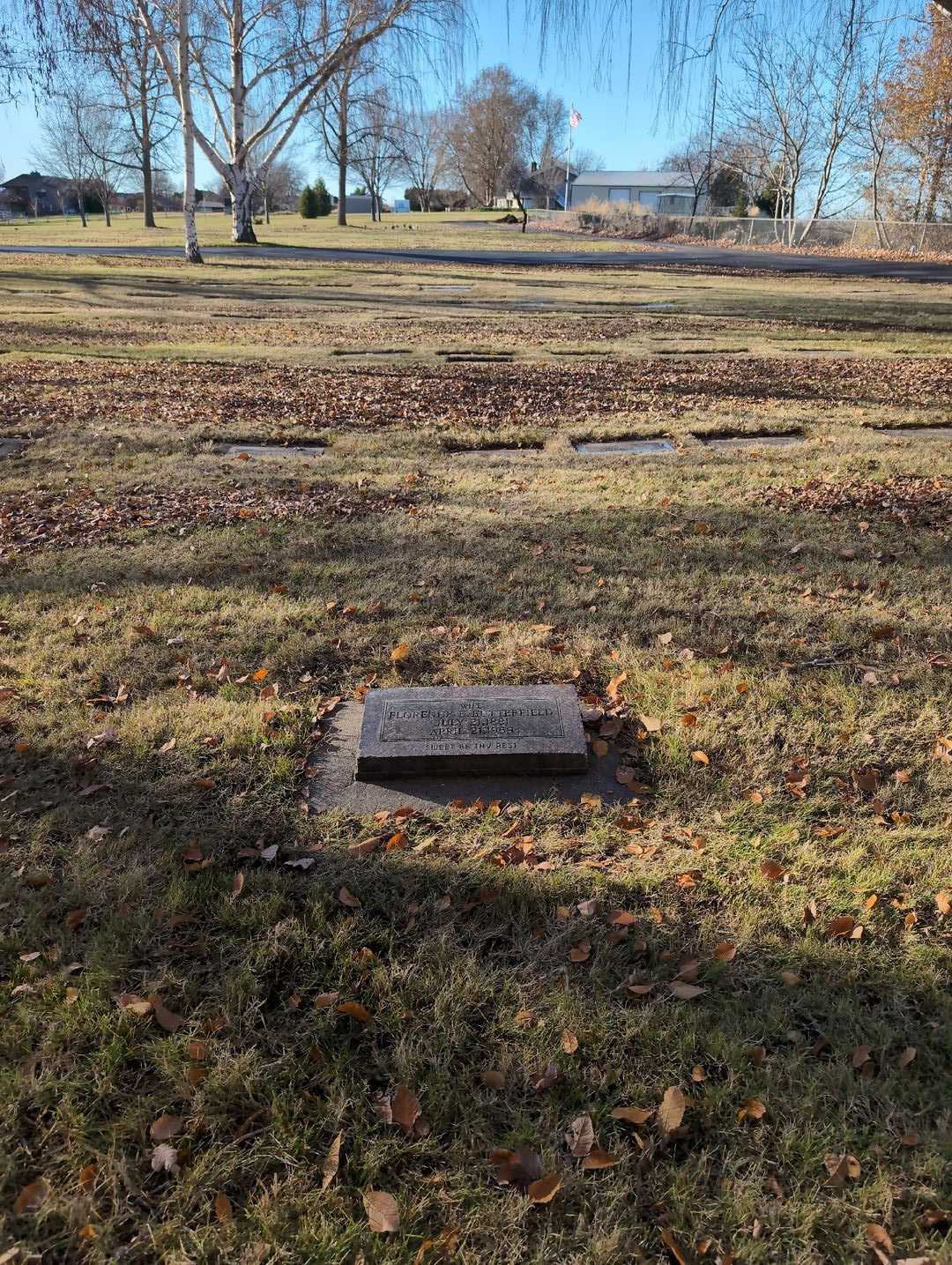 Florence E. Butterfield's grave. Photo 2