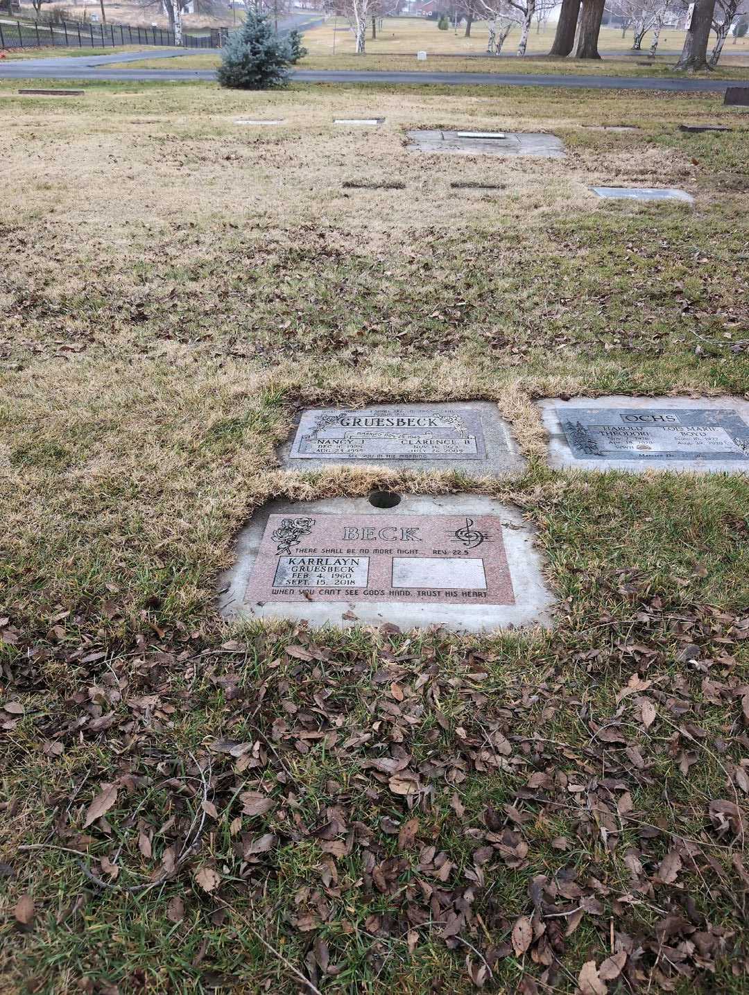 Karrlayn Gruesbeck Beck's grave. Photo 4