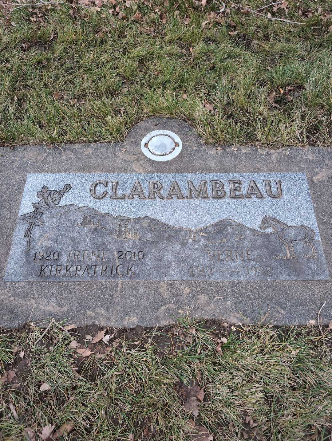 Irine Kirkpatrick Clarambeau's grave. Photo 3