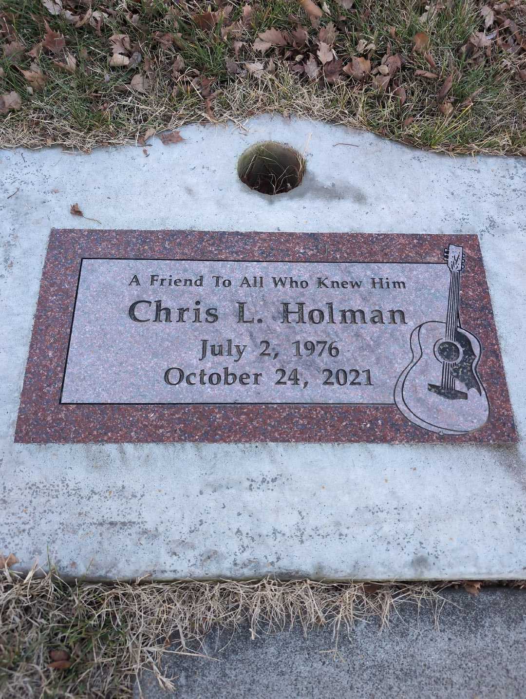 Chris L. Holman's grave. Photo 7