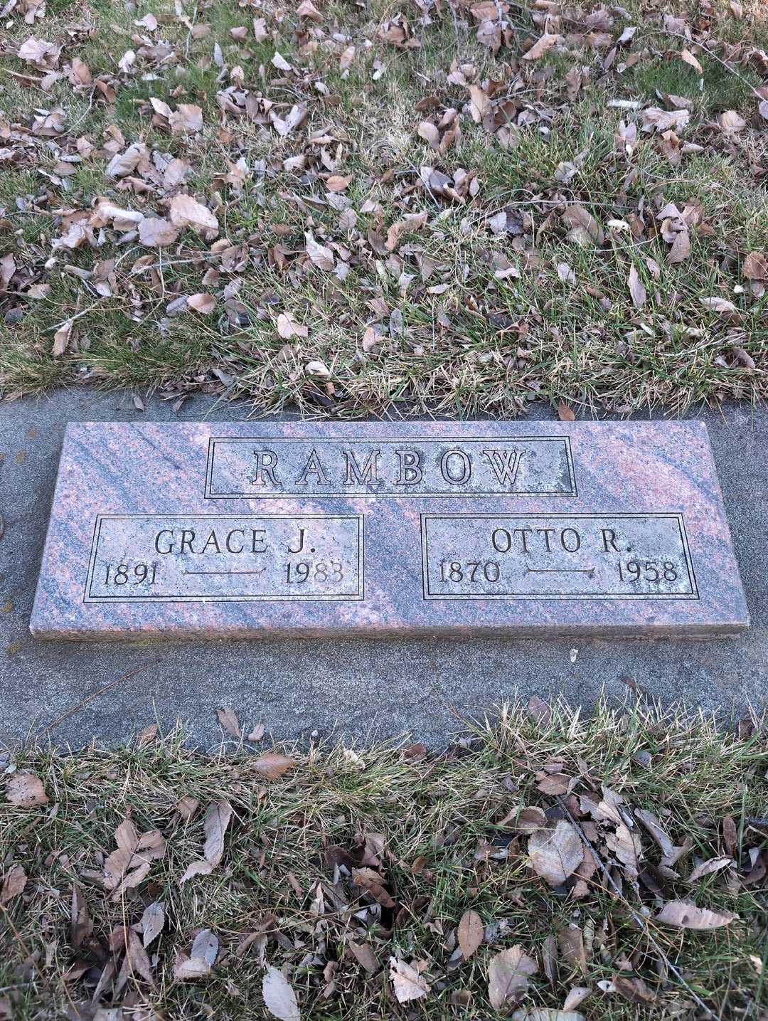 Charles W. Rambow's grave. Photo 1