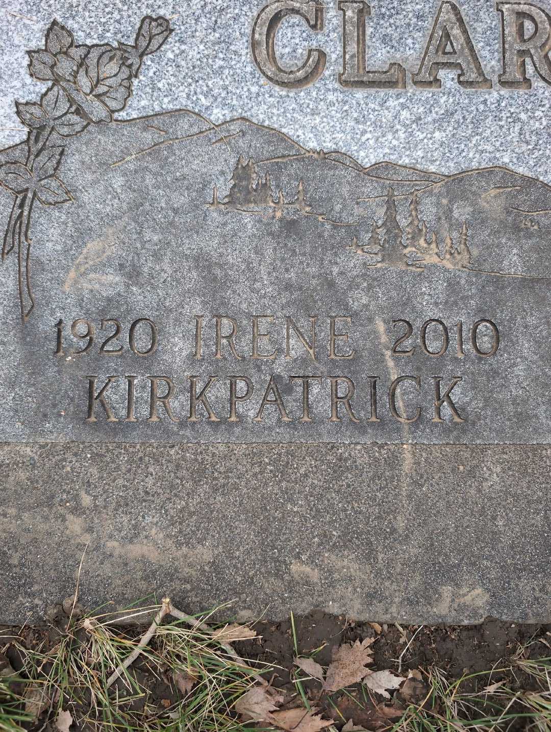 Irine Kirkpatrick Clarambeau's grave. Photo 4