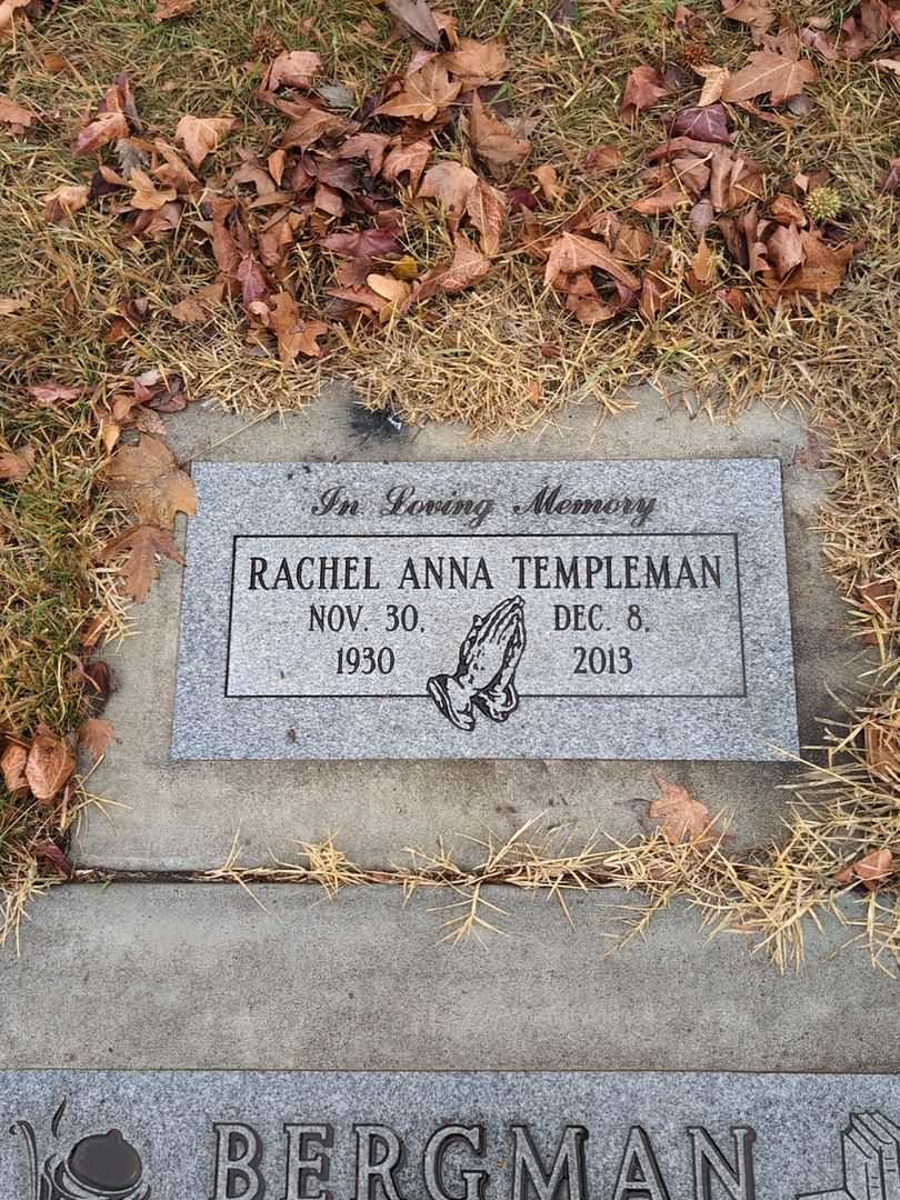 Rachel Anna Templeman's grave. Photo 5
