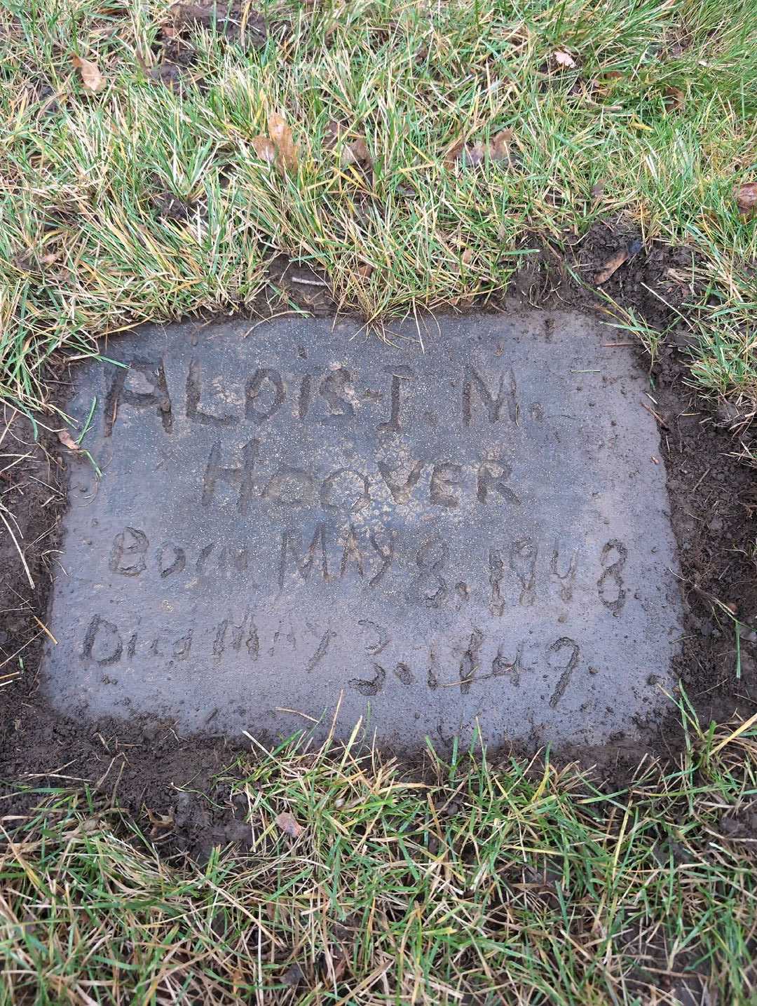 Alois I. M. Hoover's grave. Photo 3