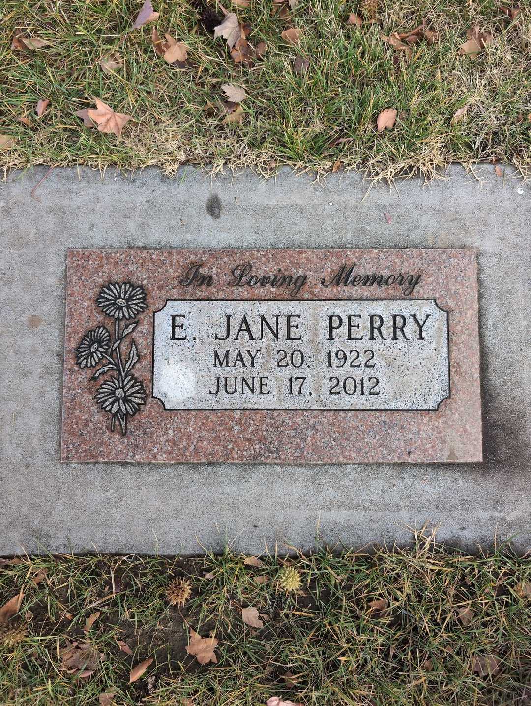 E. Jane Perry's grave. Photo 3