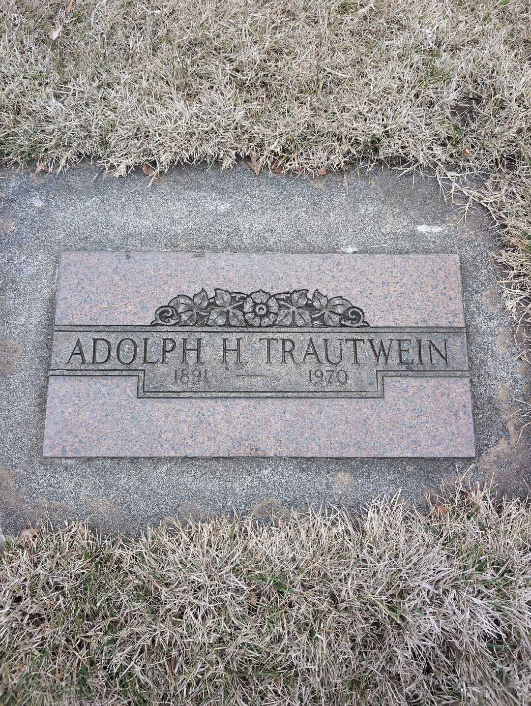 Adolph H. Trautwein's grave. Photo 3