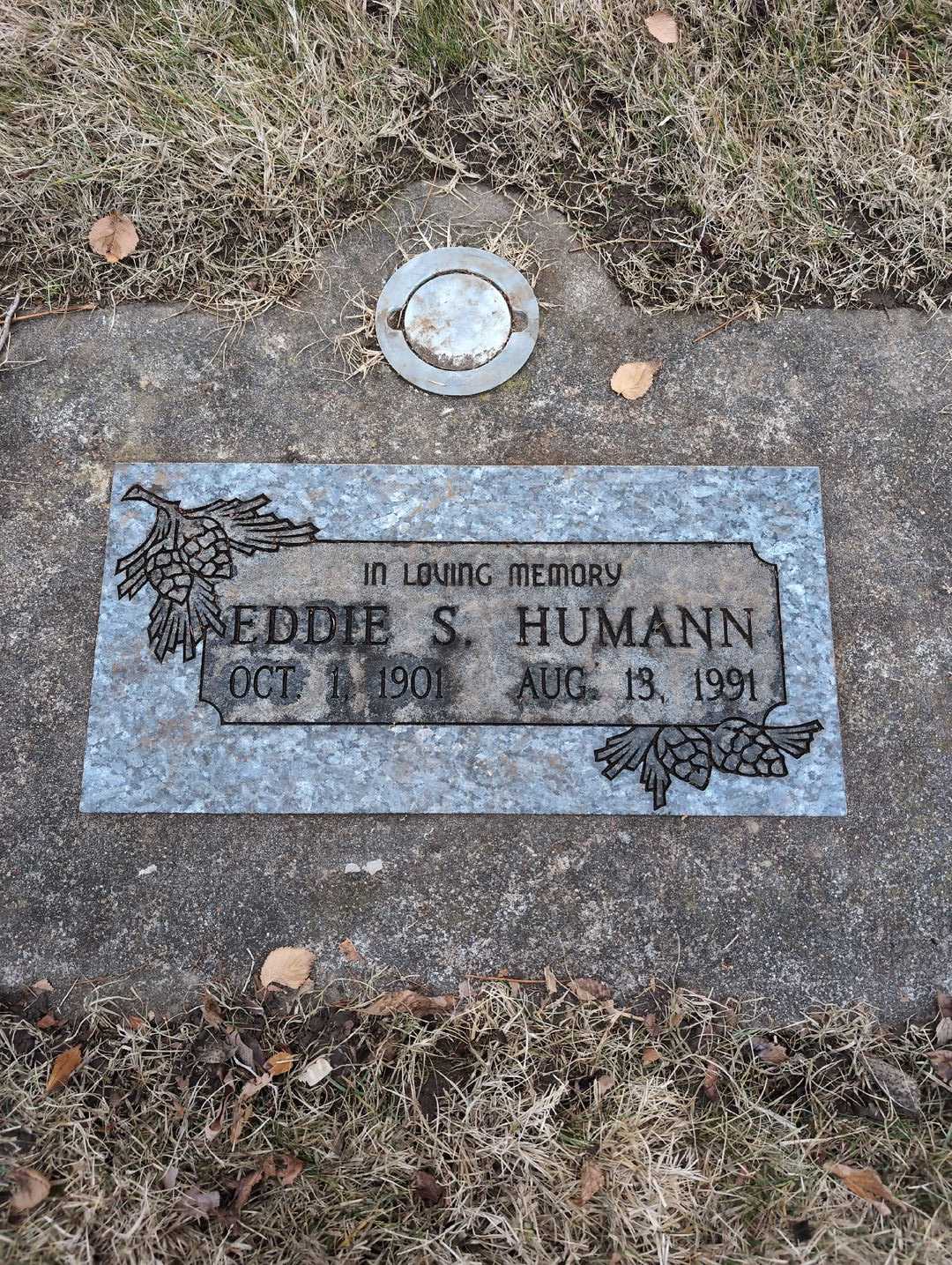 Edward S. "Eddie" Humann's grave. Photo 3