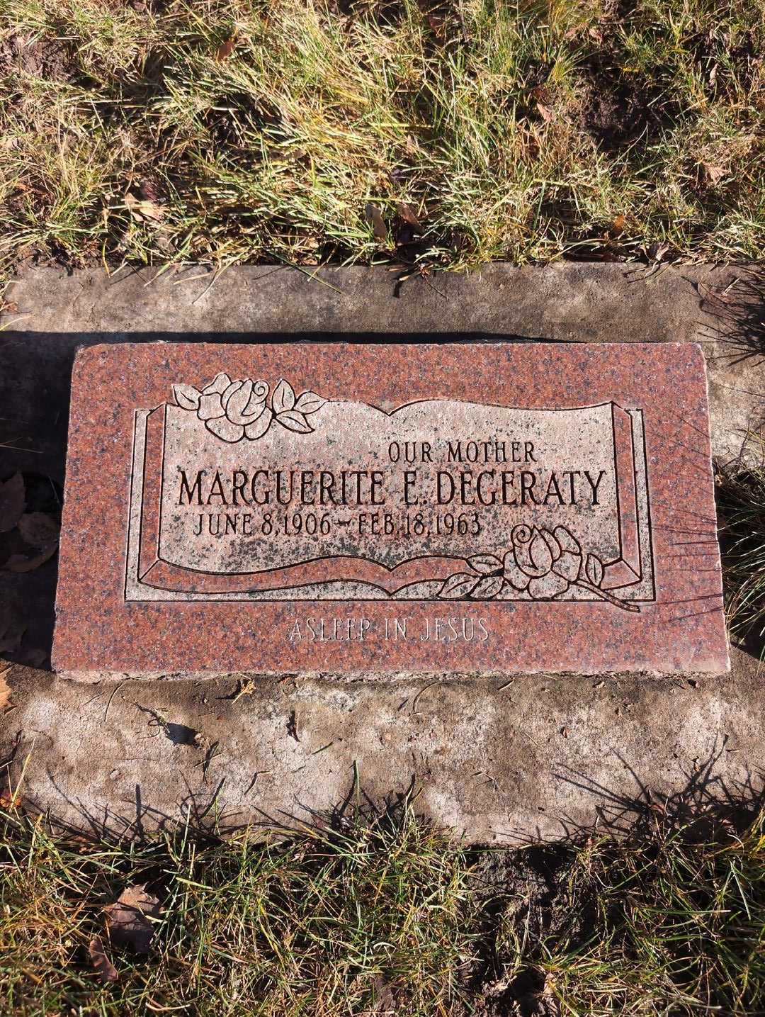 Marguerite Ellen Degeraty's grave. Photo 3