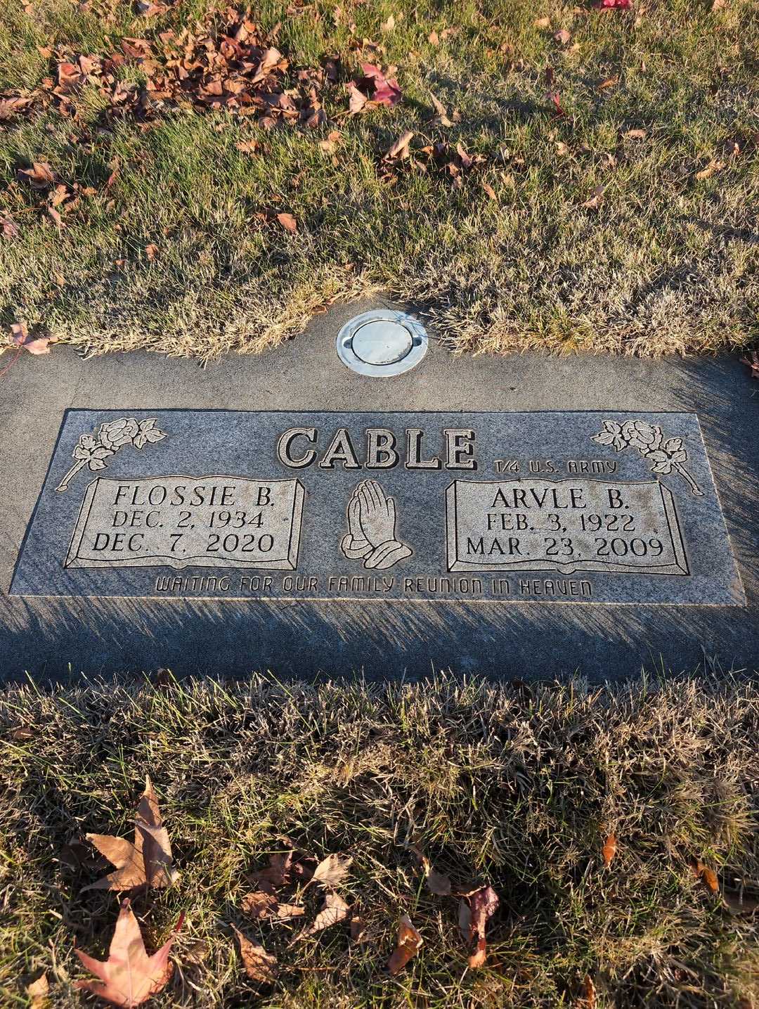 Flossie B. Cable's grave. Photo 3