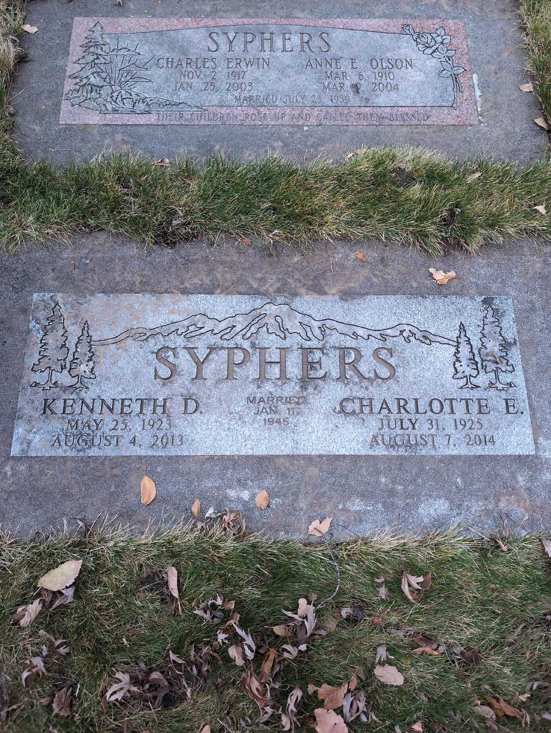 Anne E. Olson Syphers's grave. Photo 5