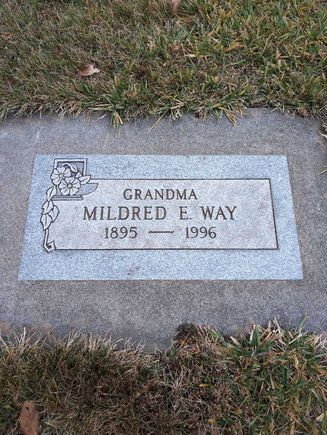 Mildred E. Way's grave. Photo 3