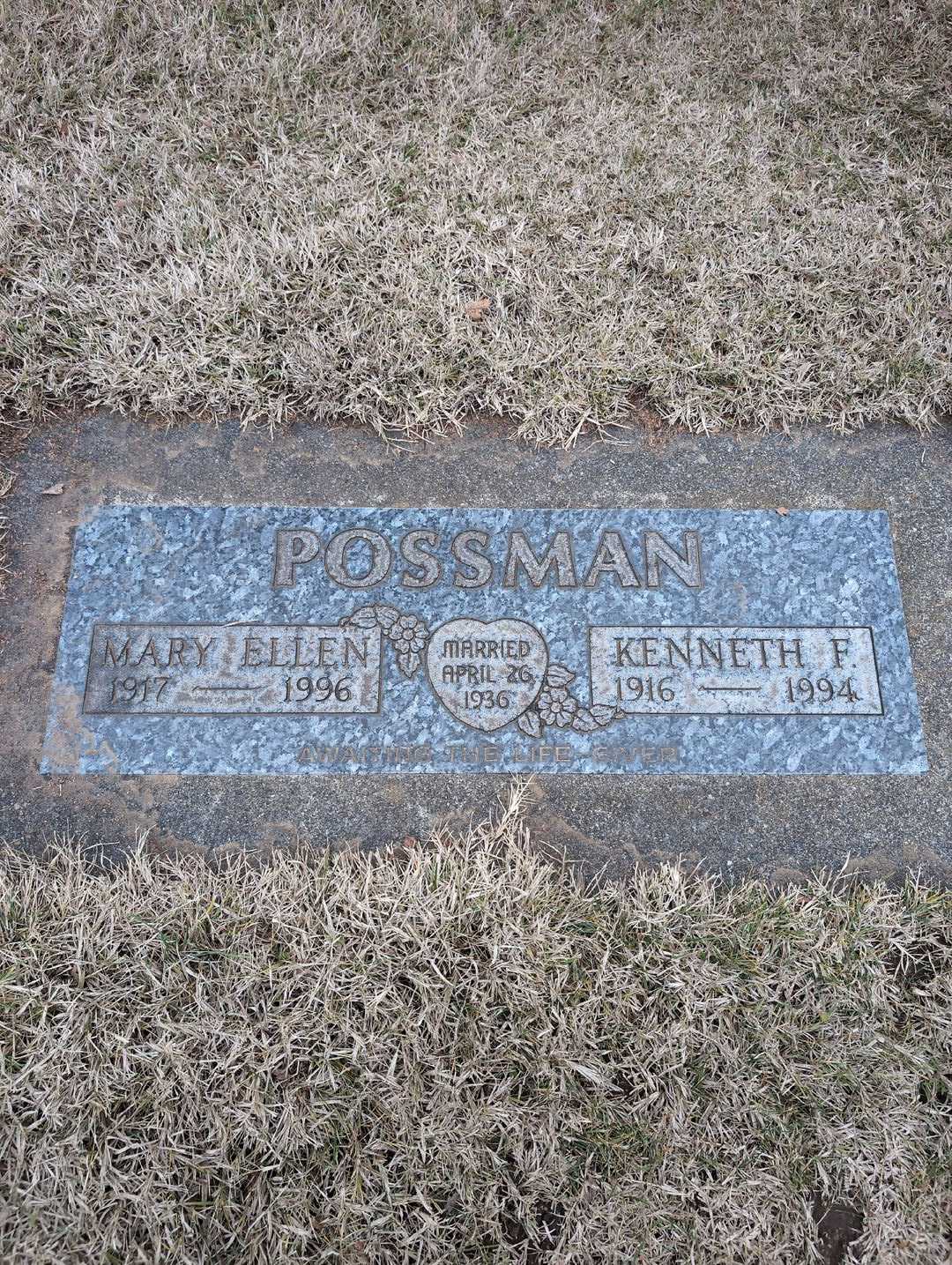 Mary Ellen Possman's grave. Photo 3