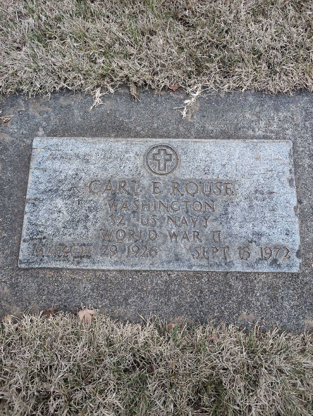 Carl E. Rouse's grave. Photo 3