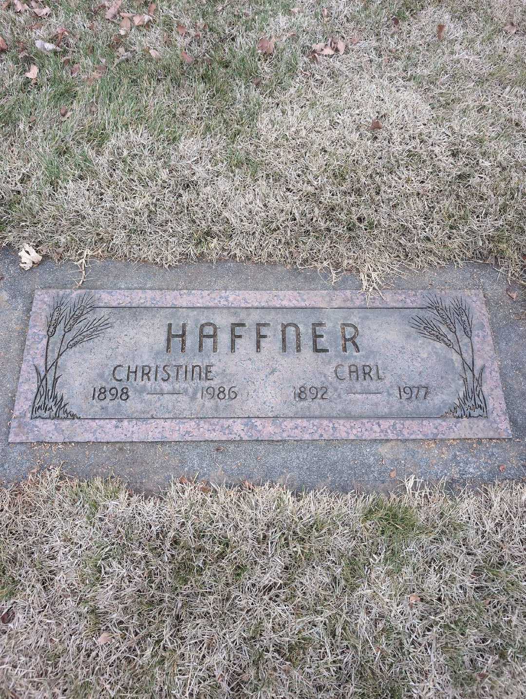 Carl A. Haffner's grave. Photo 3