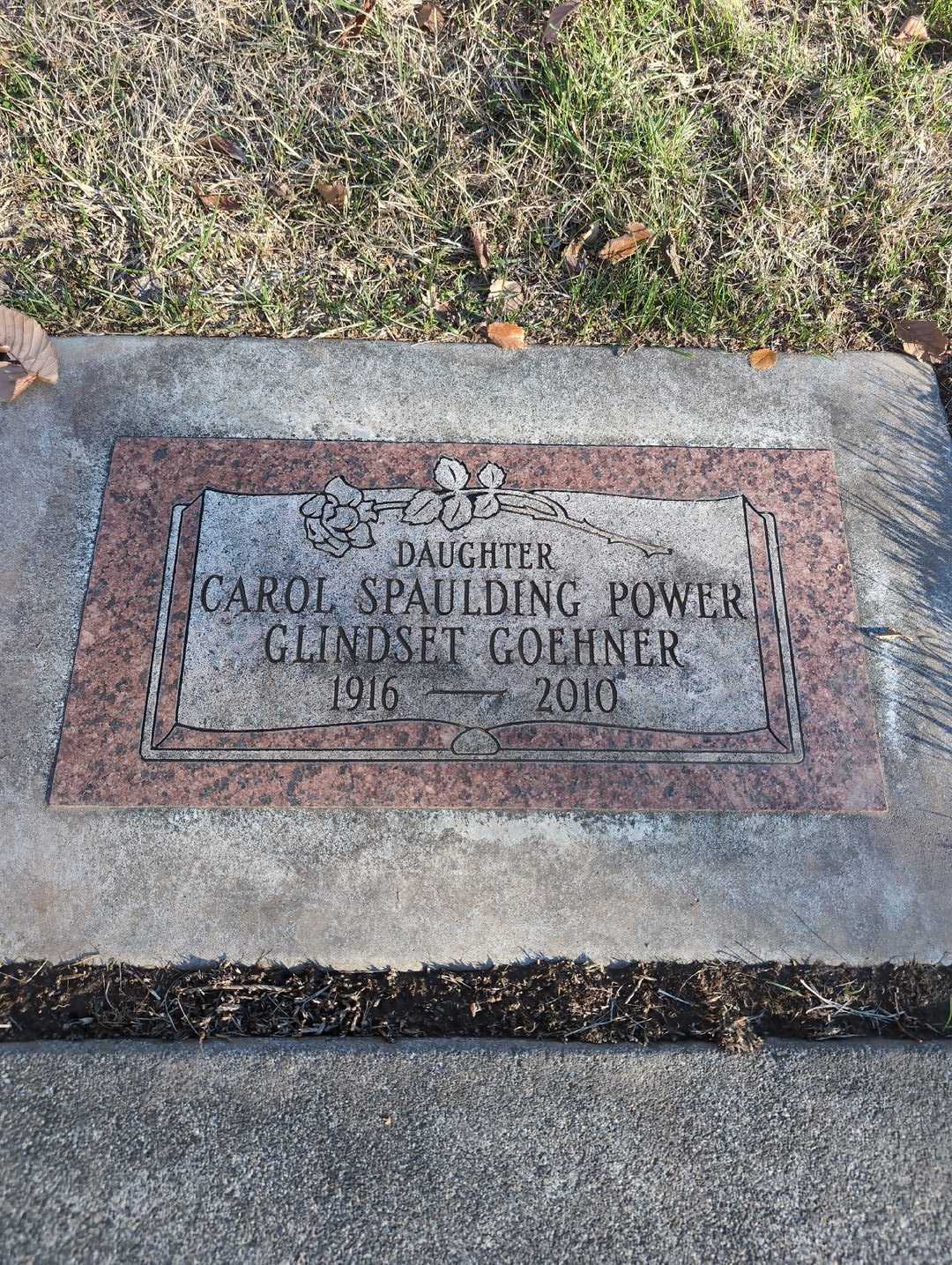 Carol Spaulding Power Glindset Goehner's grave. Photo 4