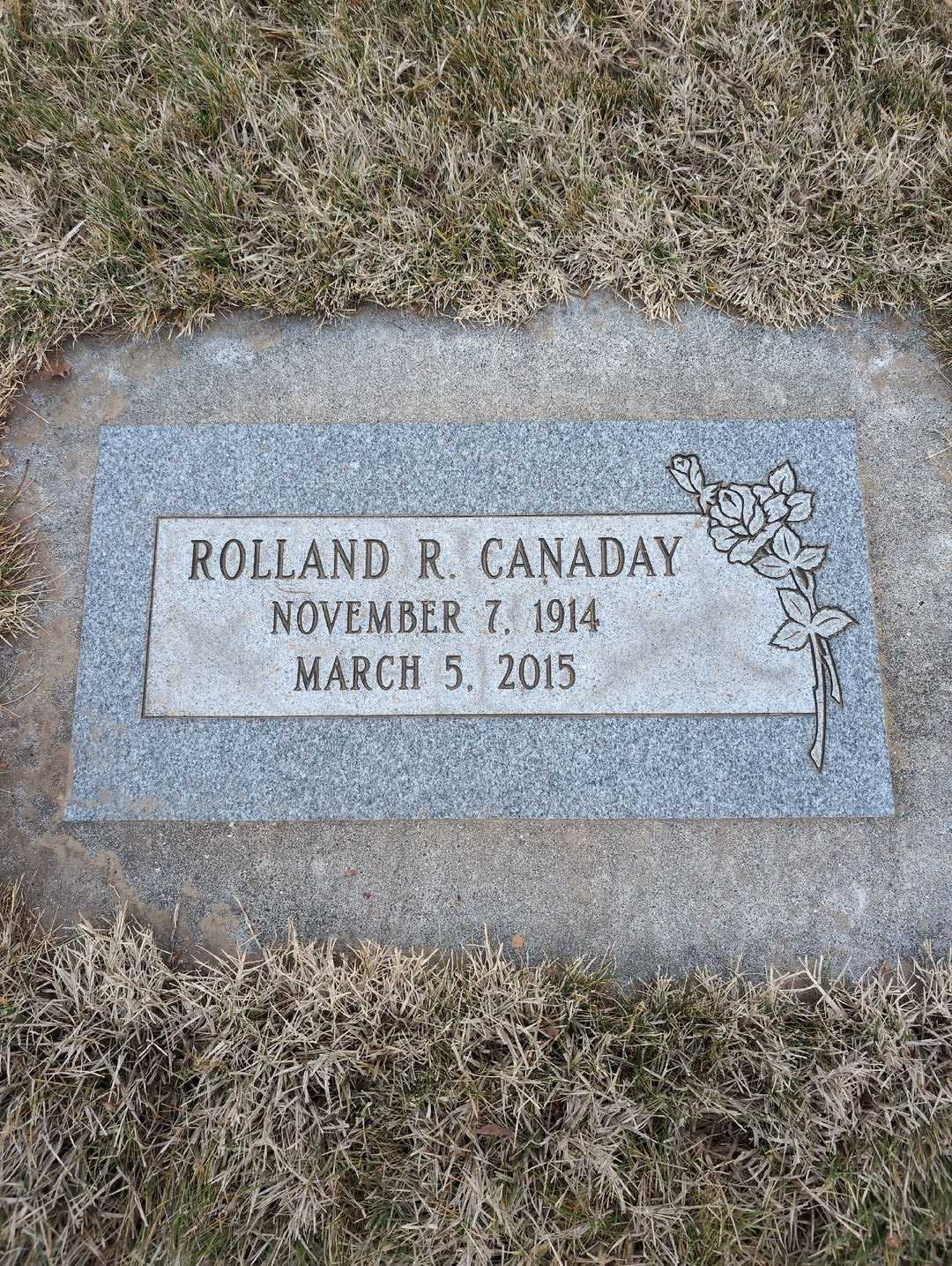 Rolland R. Canaday's grave. Photo 3