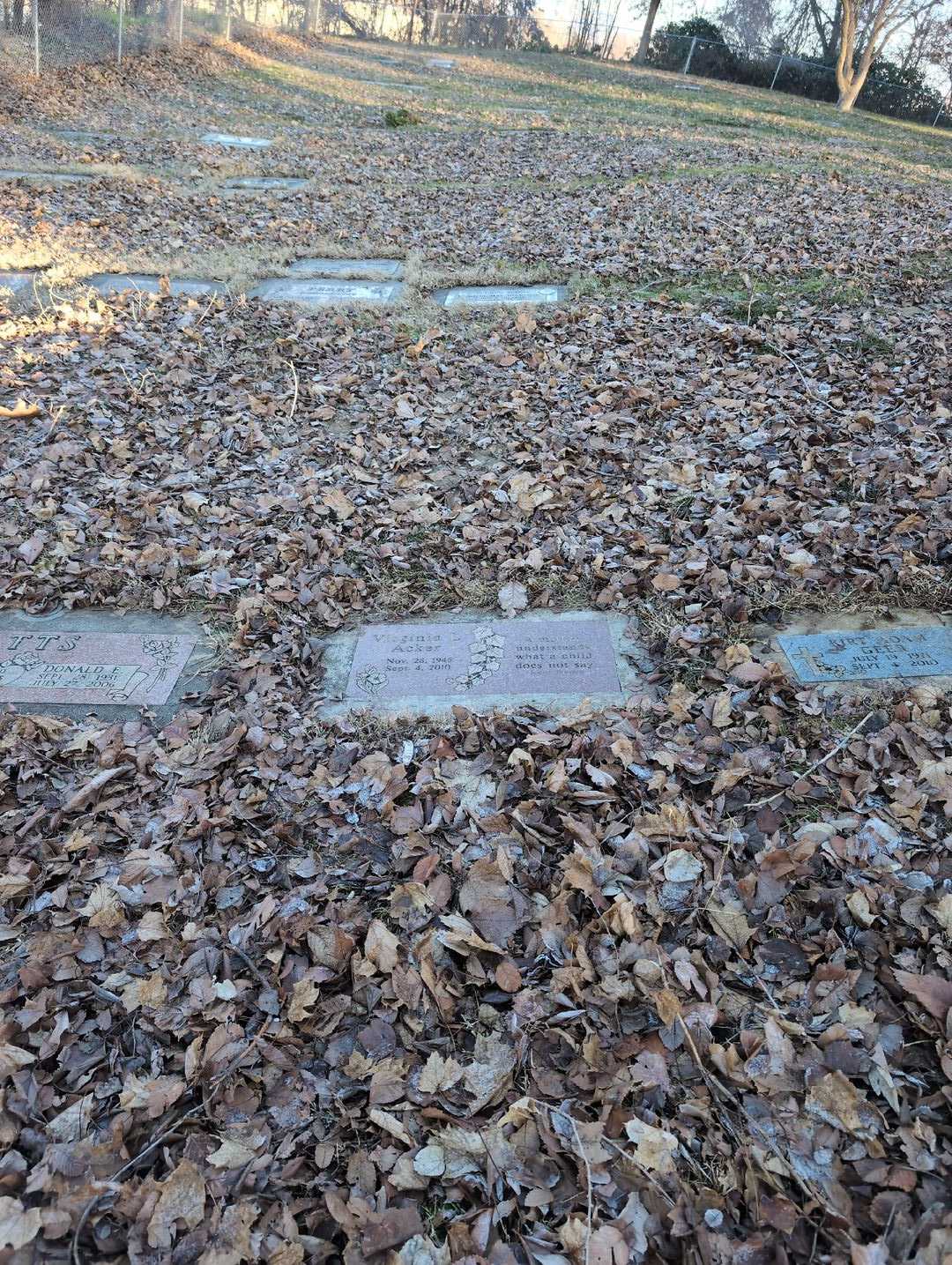 Virginia L. Acker's grave. Photo 2