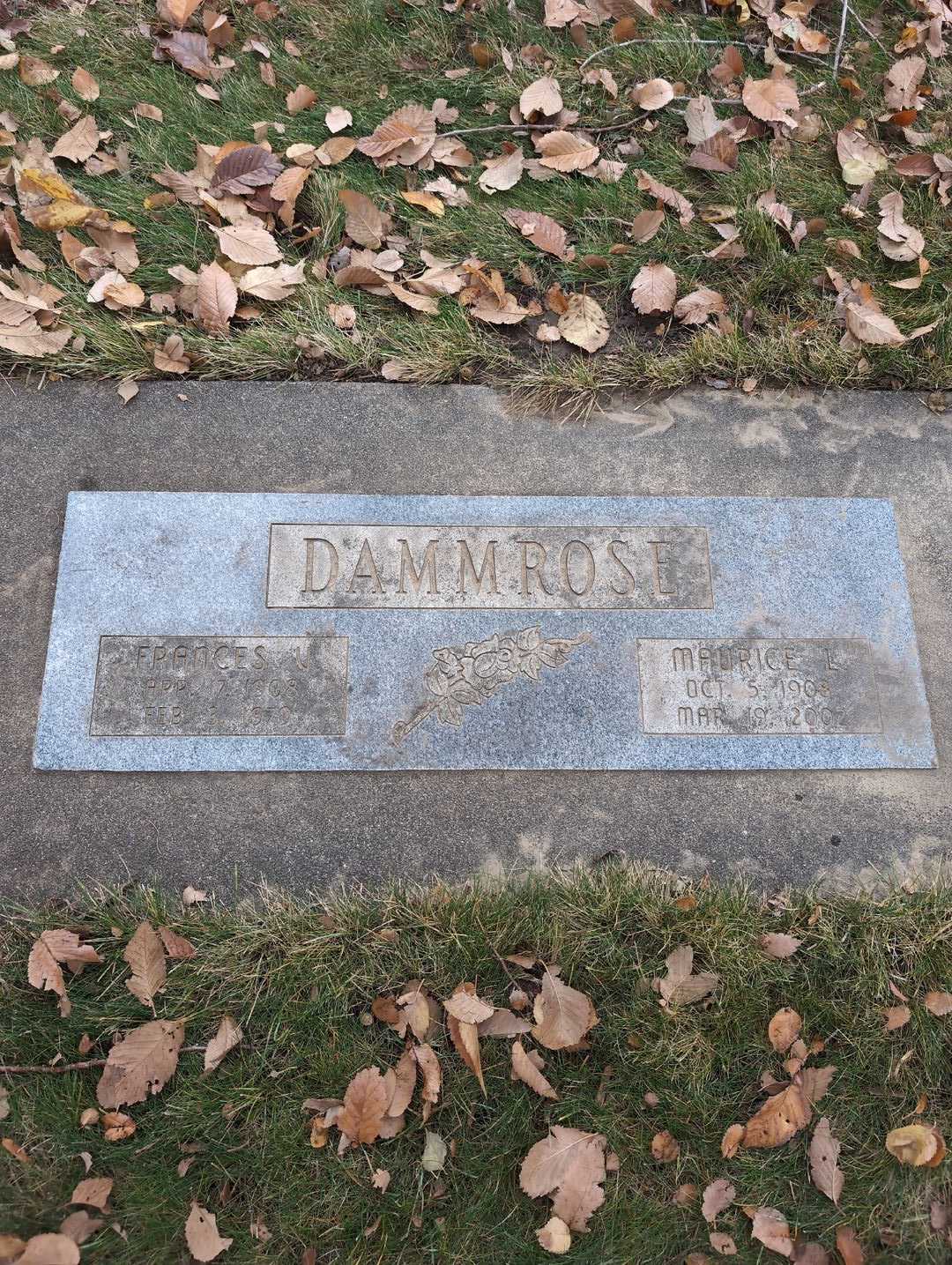 Maurice L. Dammrose's grave. Photo 1