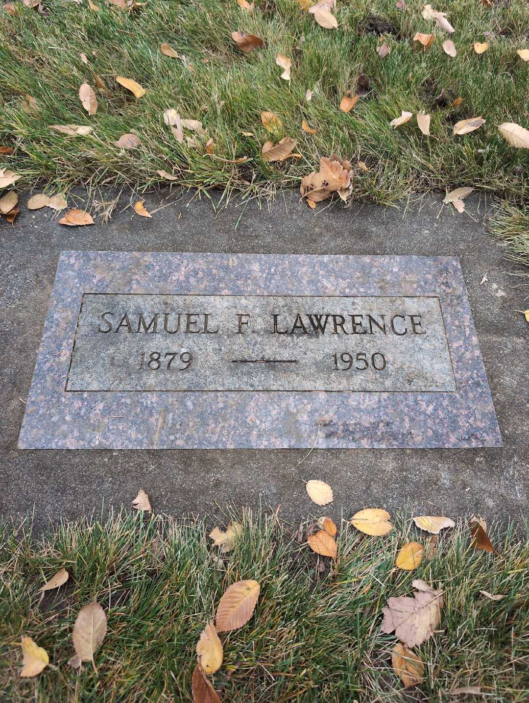 Samuel Fischer Lawrence's grave. Photo 3