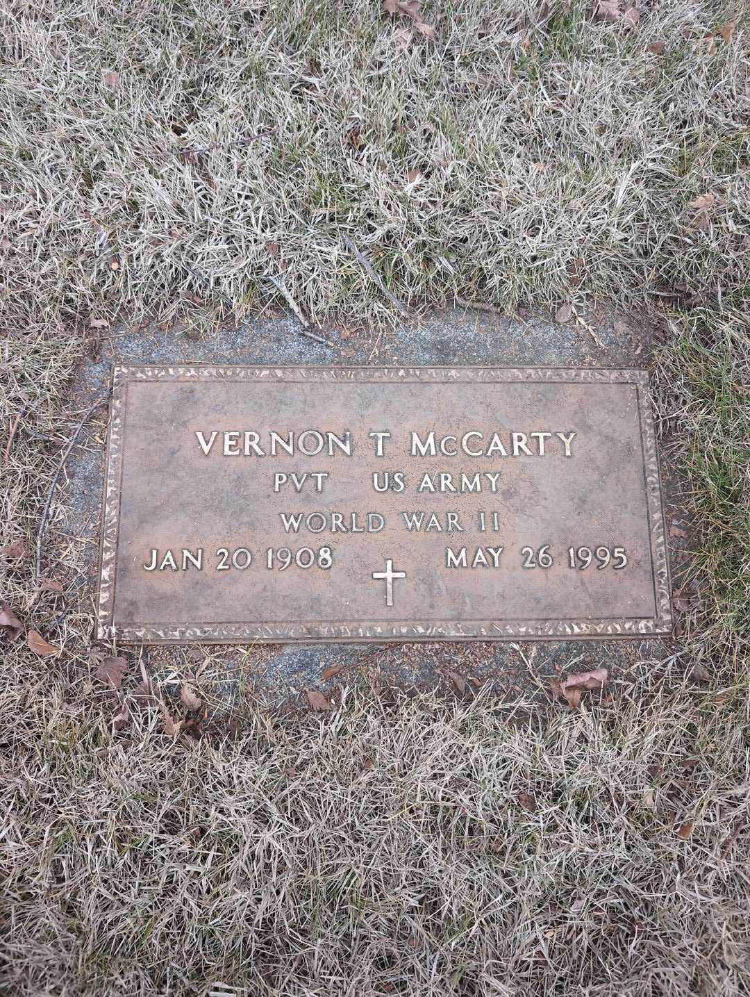 Vernon T. McCarty's grave. Photo 5